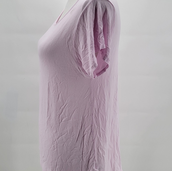 Champion Light Pink Short Sleeve Round Neck T Shirt Stretch Womens Size XS - Picture 6 of 10